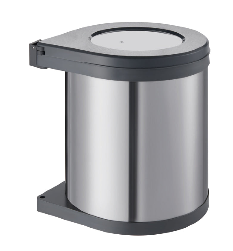 Gray Premium 35-70L Soft-Closing Kitchen Cabinet Trash Can Pullouts with Top Cover