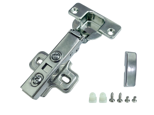 Premium 304 Stainless Steel Soft-Closing 105° Hinges with 3D Plates - For Frameless Cabinets