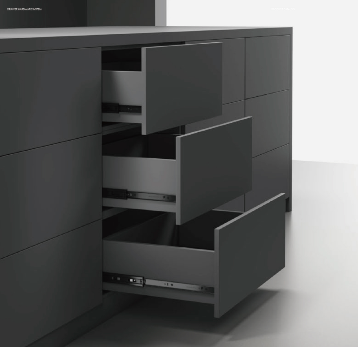 Soft-Closing Ball Bearing Drawer Slides - 100 lbs Capacity