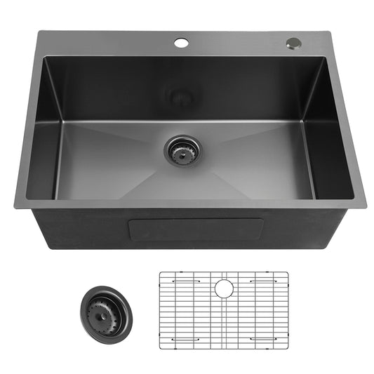 Dual Mount Kitchen Sink & Accessory Set: Single Bowl, 18Ga, CUPC and UPC Certified